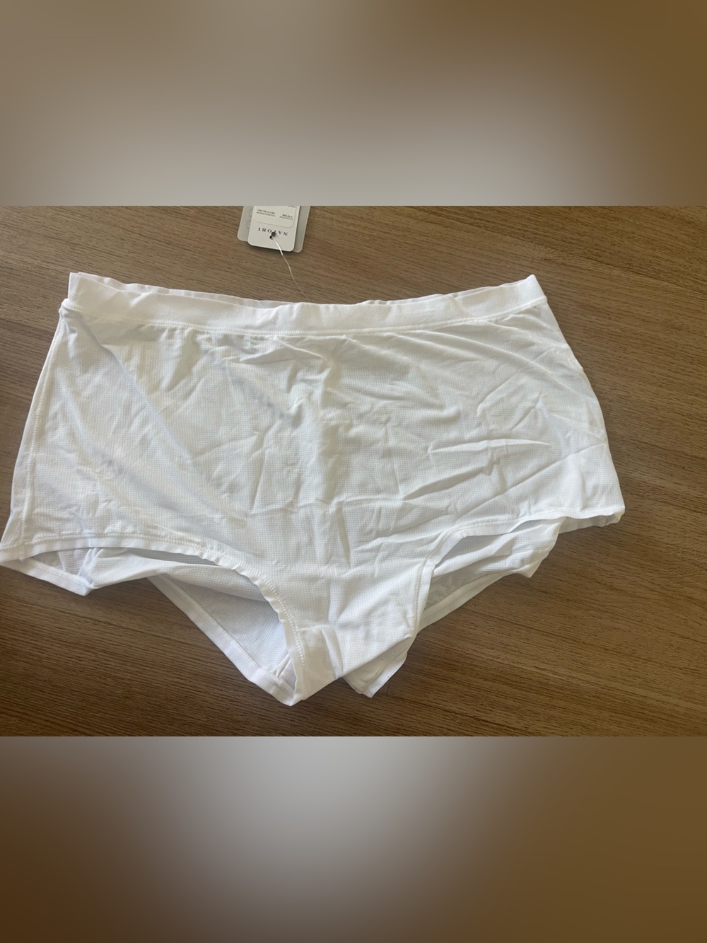 NWT Natori White Ribbed High-Waist Briefs ONE Size